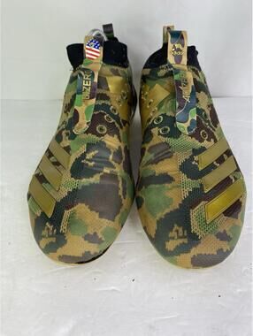A Bathing Ape x Adidas Adizero “Green Camo” Gold Mens Size 11 Football Cleats